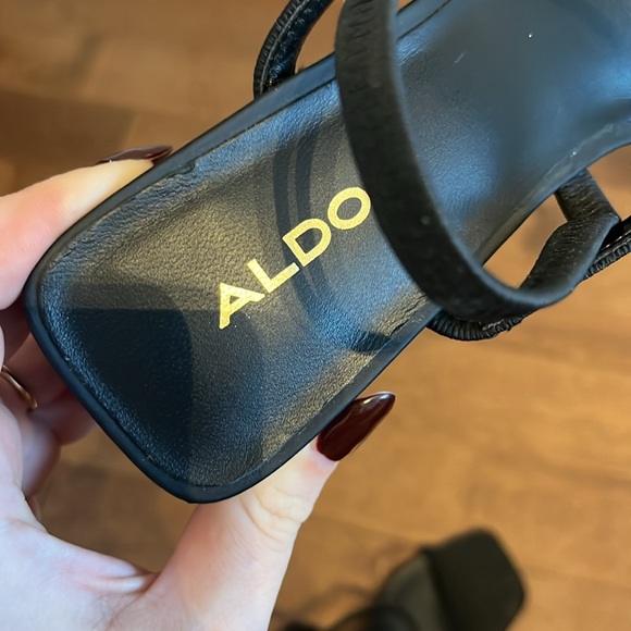 Aldo Okurra Black Strappy Sandals Size 8 - Picture 12 of 14